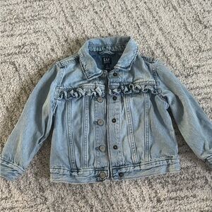 GAP Kids Ruffled Light Blue Jean Jacket